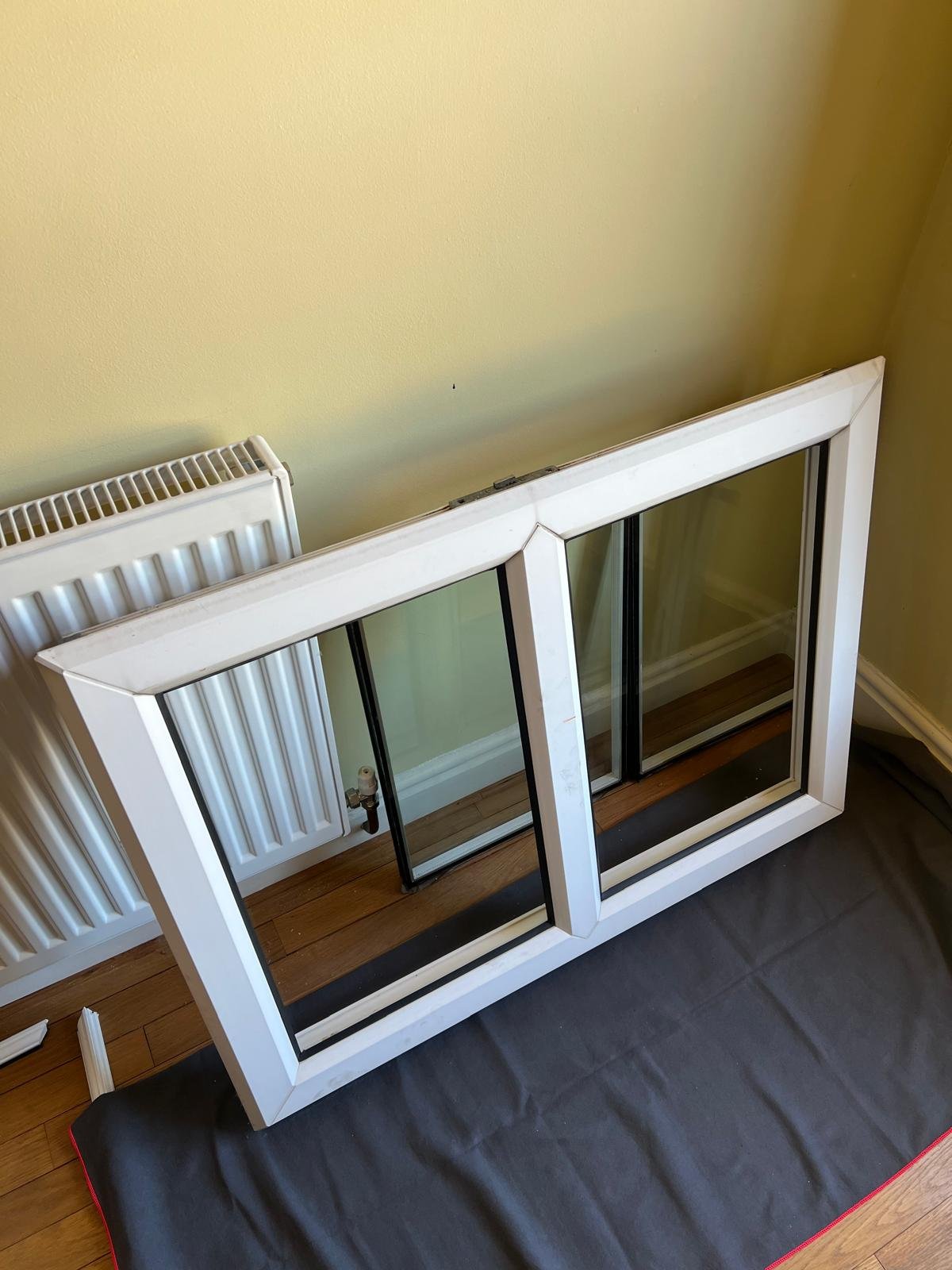 uPVC window mechanism replaced by a Sheffield locksmith with the sash removed
